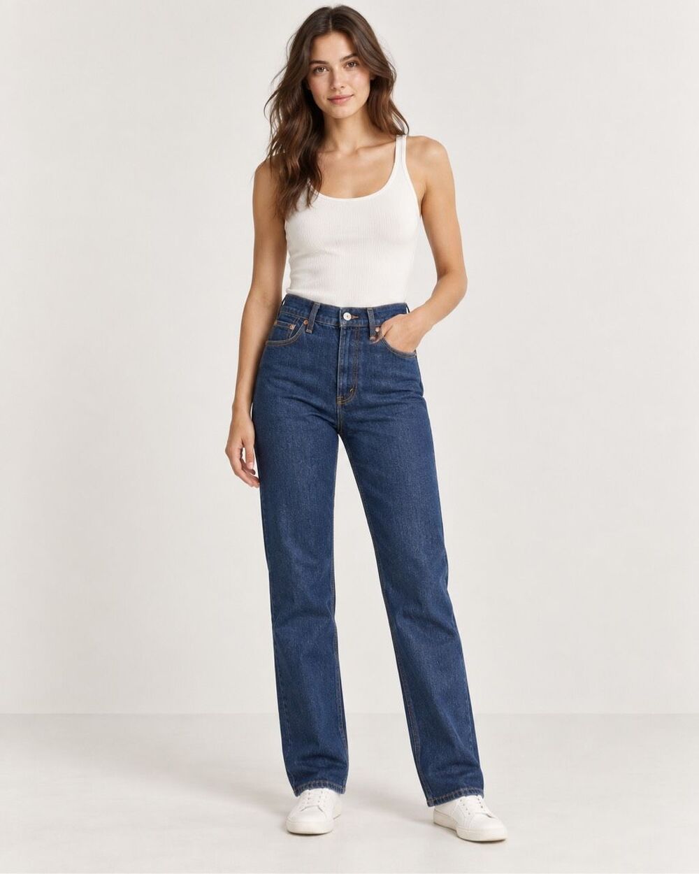 Abercrombie & Fitch 90s Straight Ultra High Rise Jeans Size 26/2R Dark Wash NEW